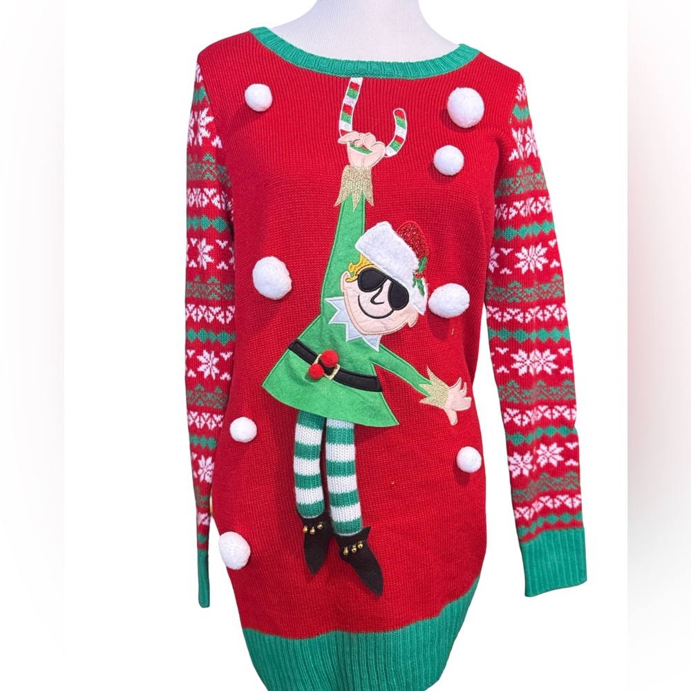 Kela Ugly Sweater Christmas Elf Knitted